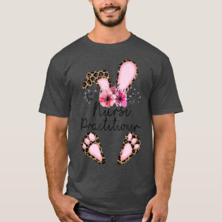 Camiseta Enfermeira-leopardo "Bunny Flowers" Feliz Eas