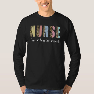 Camiseta Enfermeira Leopardo Vida Estudante de Enfermagem A