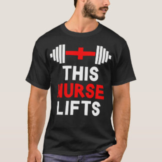 Camiseta Enfermeira Levanta Malhação de ginástica Enfermeir