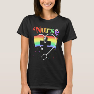 Camiseta Enfermeira Lgbtq Orgulho gay Rainbow Flag Nurs Reg