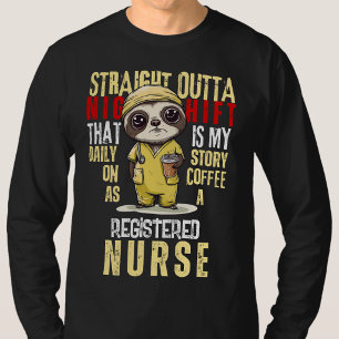 Camiseta Enfermeira Licenciada em Plantão Noturno Diário