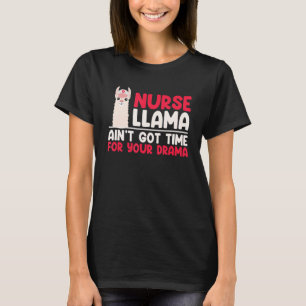 Camiseta Enfermeira Llama não tem tempo para seu drama