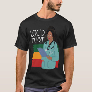 Camiseta Enfermeira Local Enfermeira Afro-Americana Trabalh