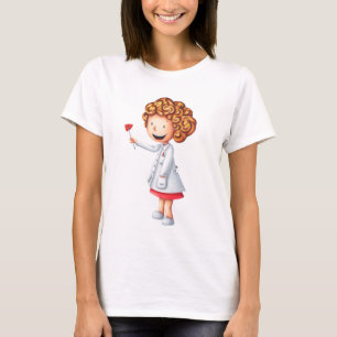 Camiseta Enfermeira Loura Bonita Ilustrada