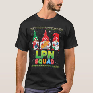 Camiseta Enfermeira LPN Gnomos de Natal Gnomos Feios