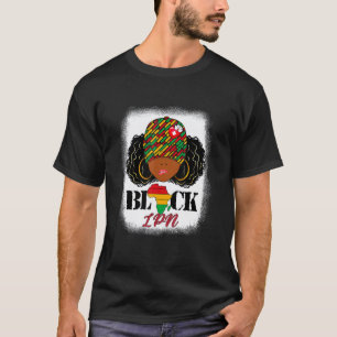 Camiseta Enfermeira LPN Preta Cabelo Desarrumado Orgulho Hi