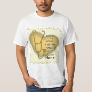 Camiseta Enfermeira LVN Coração Amarelo