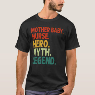 Camiseta Enfermeira Mãe Bebê Heroína da Enfermagem Mito Len