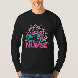 Camiseta Enfermeira-Mãe Enfermeira Dia Leopardo Arco-Íris N