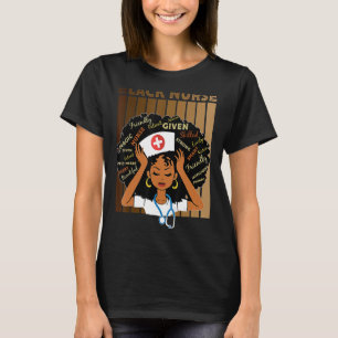Camiseta Enfermeira Mágica Negra Afro Melanin Rainha Histór