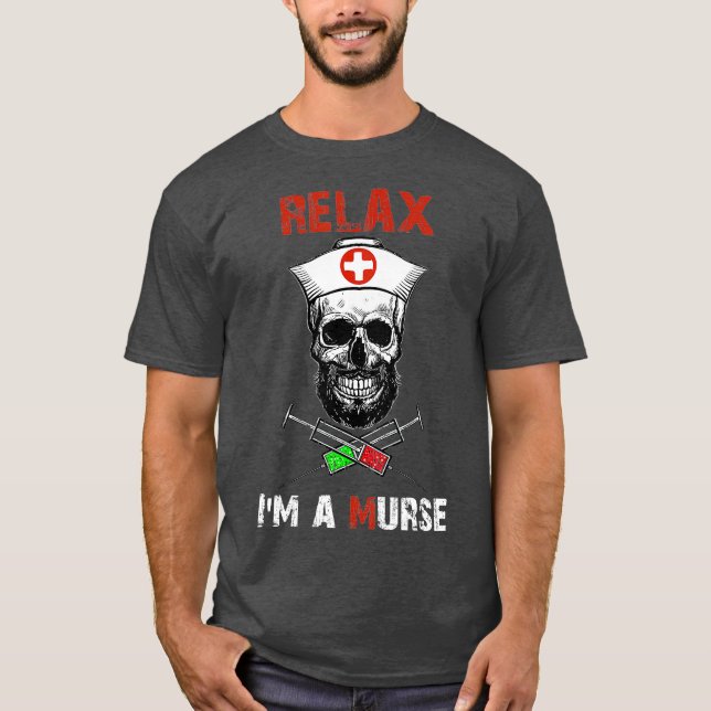 Camiseta Enfermeira Masculina Engraçada Murse (Frente)