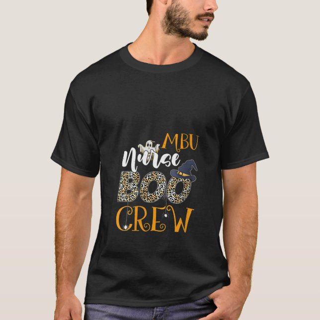 Camiseta Enfermeira MBU Menina Boo Crew Spooky Halloween Bo (Frente)