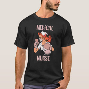 Camiseta Enfermeira Médica Boxando Luvas