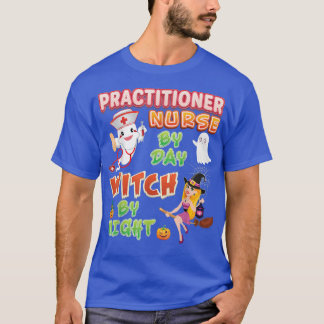 Camiseta Enfermeira Médica Por Dia Bruxa Noite Halloween