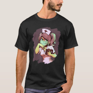 Camiseta Enfermeira Médica Zumbi Fofa Enfermeira de Hallowe