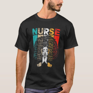 Camiseta Enfermeira Melanin Afro-Americano