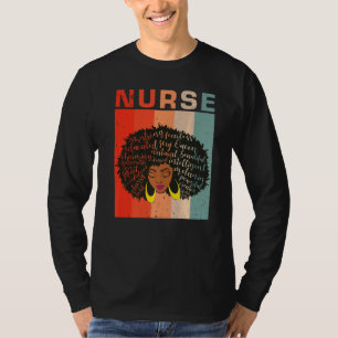 Camiseta Enfermeira Melanina Educada a Preto História Negra
