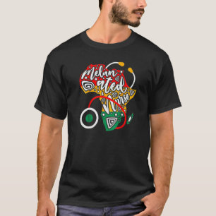 Camiseta Enfermeira Melanizada Bandeira Africana Estetoscóp