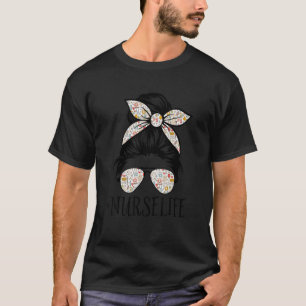 Camiseta Enfermeira Messaging Hair Mulher Bun Enfermeira Vi