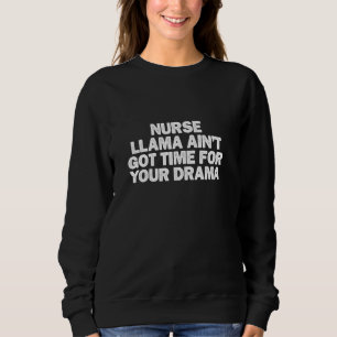 Camiseta Enfermeira Mínima legal Engraçada Llama Teve Tempo