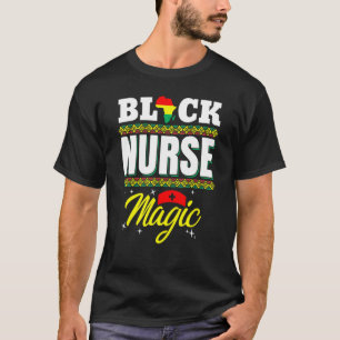 Camiseta Enfermeira Mulher Negra Magia Afro Melanina Rainha