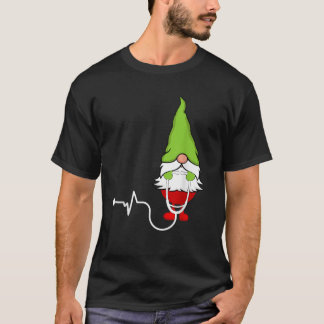 Camiseta Enfermeira Natal Fofo Gnome Presentes Divertidos D