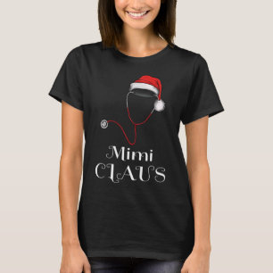 Camiseta Enfermeira Natal Mimi Claus Correspondendo Papais 