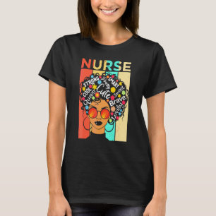 Camiseta Enfermeira Negra Afro Mulheres Africanas  Mês da H