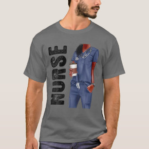Camiseta Enfermeira Negra Ama Melanina Americana Africana M