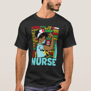 Camiseta Enfermeira Negra Americana Cna Fantasia Preto Seu
