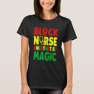 Camiseta Enfermeira Negra Anestesista Magia