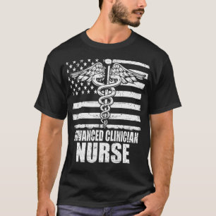 Camiseta Enfermeira Negra Bandeira Americana