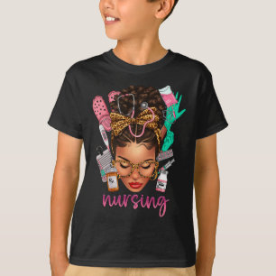 Camiseta Enfermeira Negra Enfermeira Negra História Mês Dep