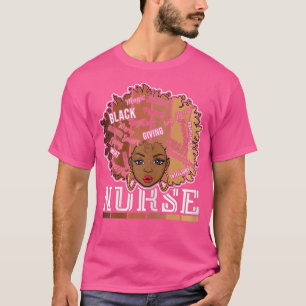 Camiseta Enfermeira Negra Enfermeira Nervosa Nurando Orgulh