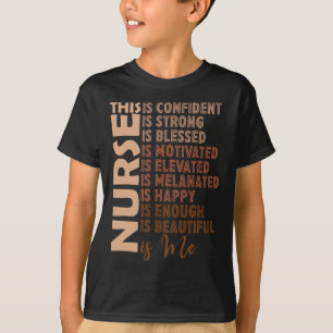 Camiseta Enfermeira Negra História Negra Enfermeira Melanin