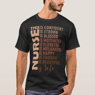 Camiseta Enfermeira Negra História Negra Enfermeira Melanin