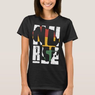 Camiseta Enfermeira Negra História Negra Mês Africano