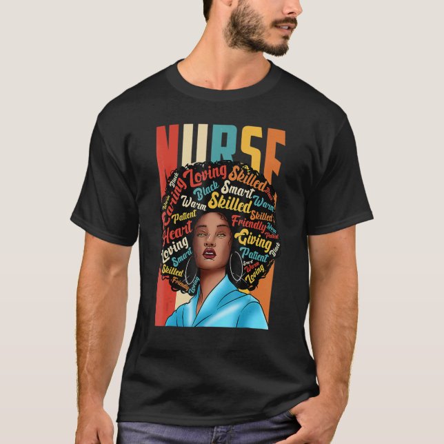 Camiseta Enfermeira Negra Magia Afro Melanin Rainha Negra (Frente)