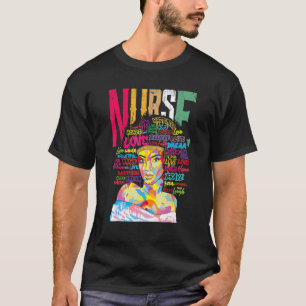 Camiseta Enfermeira Negra Magia Afro Melanin Rainha Negra