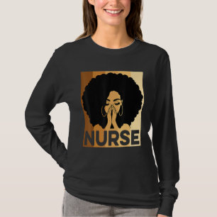 Camiseta Enfermeira Negra Melanin Afro - História Negra Org