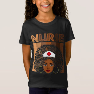 Camiseta Enfermeira Negra Para Mulheres Meninas Africanas