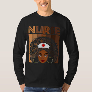 Camiseta Enfermeira Negra Para Mulheres Meninas Africanas
