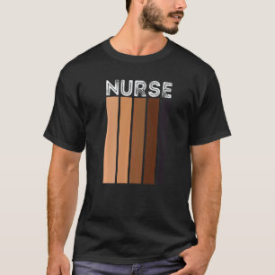Camiseta Enfermeira Negra Para Mulheres Meninas Africanas M