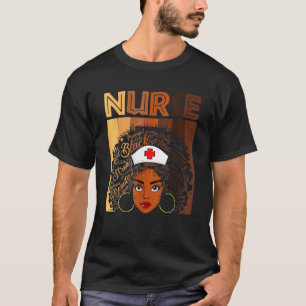Camiseta Enfermeira Negra Para Mulheres Meninas Africanas M