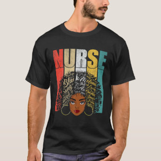 Camiseta Enfermeira Negra S Para Mulheres Meninas, Nur Afri