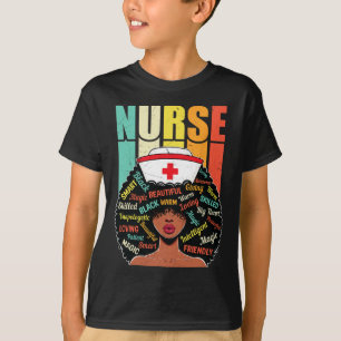 Camiseta Enfermeira Negra Sofisticada E Gorda Melanina Sua