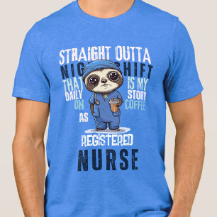 Camiseta Enfermeira Neonatal Noturna História Diária Cna