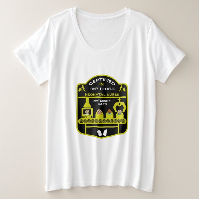 Camiseta Enfermeira Neonatal Obrigado E Apoio Presente (Frente do Design)