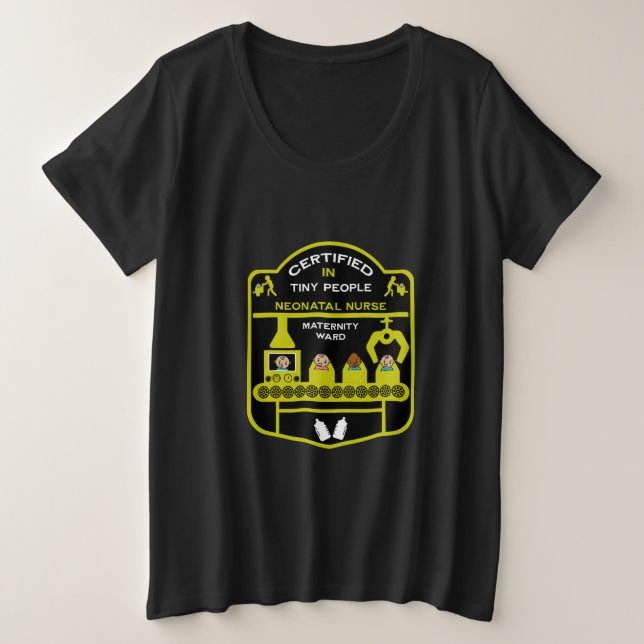 Camiseta Enfermeira Neonatal Obrigado E Apoio Presente (Frente do Design)