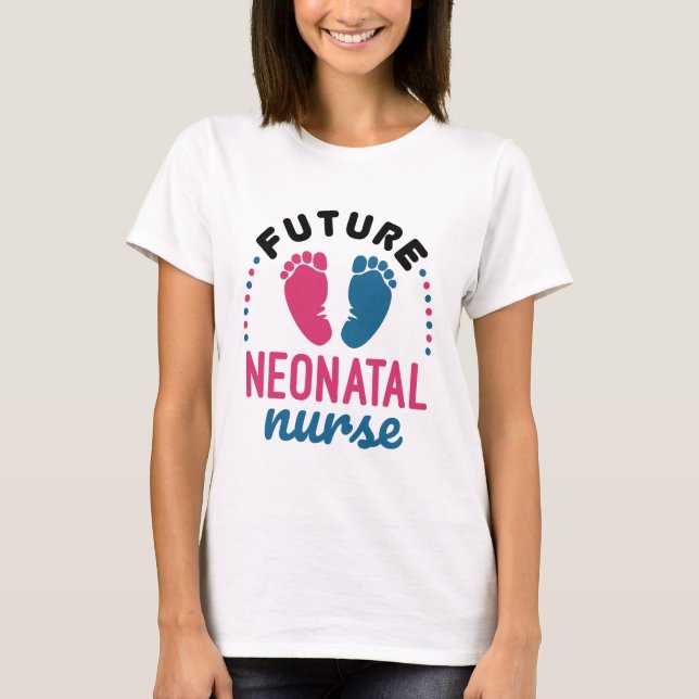 Camiseta Enfermeira Neonatal Preemie NICU Enfermagem Futura (Frente)